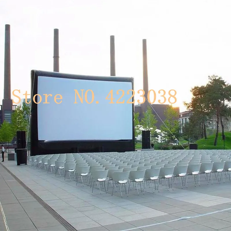 Бесплатная доставка бесплатная помпа 8 м * 6 надувной экран проекционный для