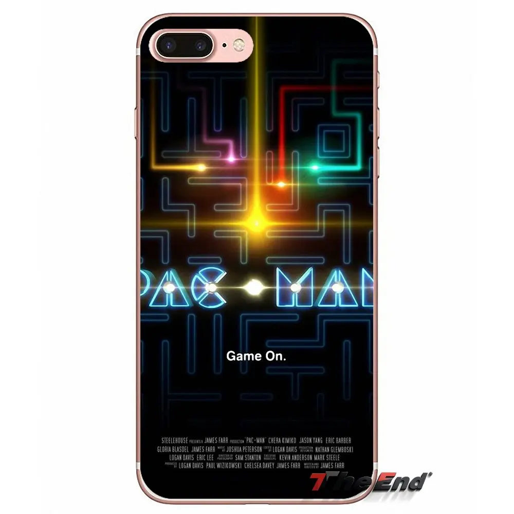 Мягкий чехол для iPhone X 4 4S 5 5S 5C SE 6 6S 7 8 Plus Samsung Galaxy J1 J3 J5 J7 A3 A5 2016 2017 Game Arcade Pac man