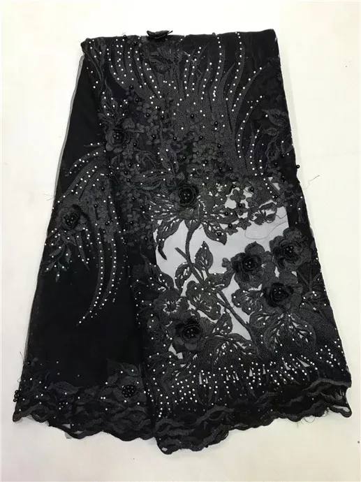 High Quality African Lace Fabrics 2018 Hot Sales French Mesh Laces cotton Jacquard weave drilling Beaded For partty!jl-1-2 | Дом и сад