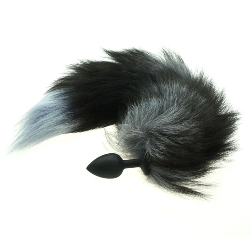 10 скоростей Пуля Вибратор Животное Хвост Силиконовые анальные пробки Стимуляция