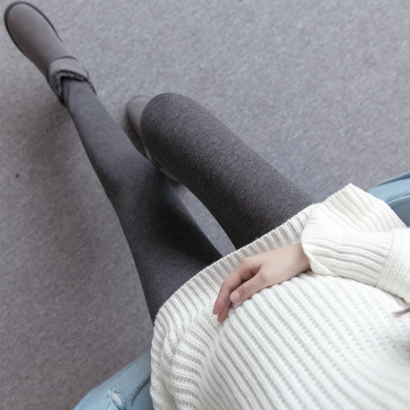 Утепленные золотой бархат для беременных брюки зимние теплые мягкие узкие