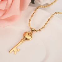 african habesha set heart key pendant necklaceearrings gold color dubai sudan women girls wedding bridal jewelry friend gift