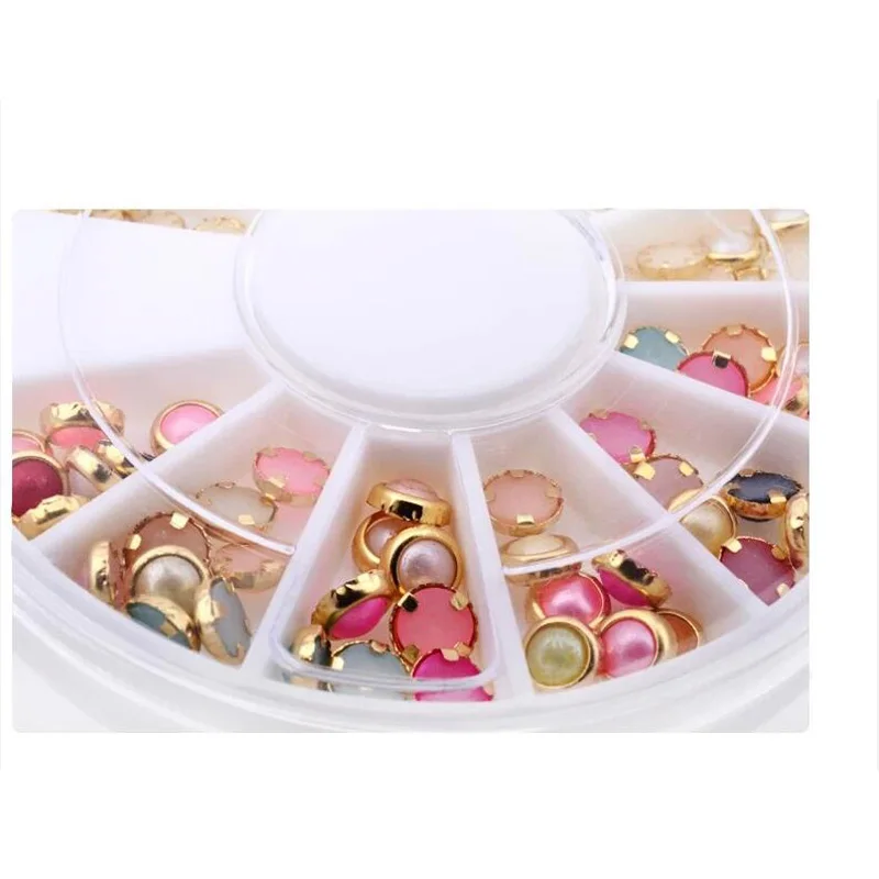 Акриловые Стразы для ногтей Bittb украшения металлические блестки полукруглые