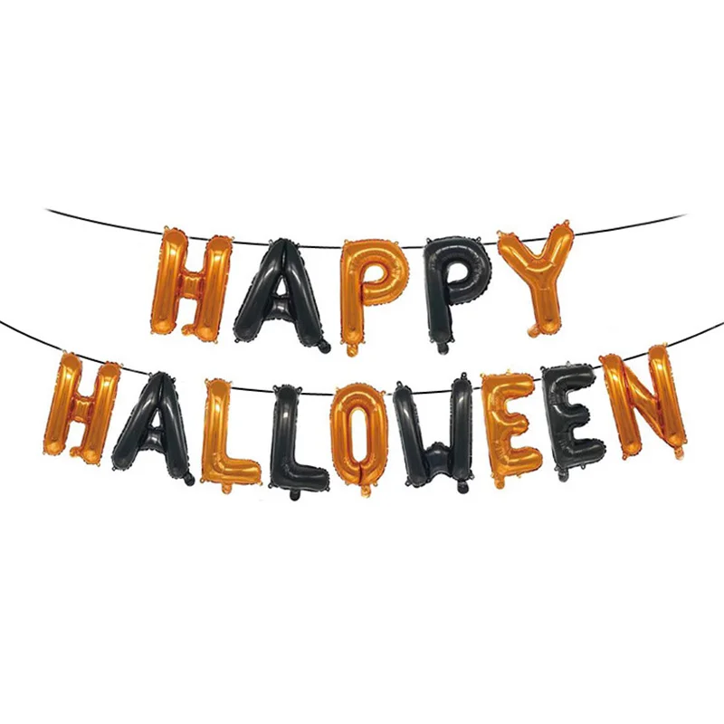 Тыква Happy Halloween привидение паук летучая мышь гелиевая фольга воздушные шары для