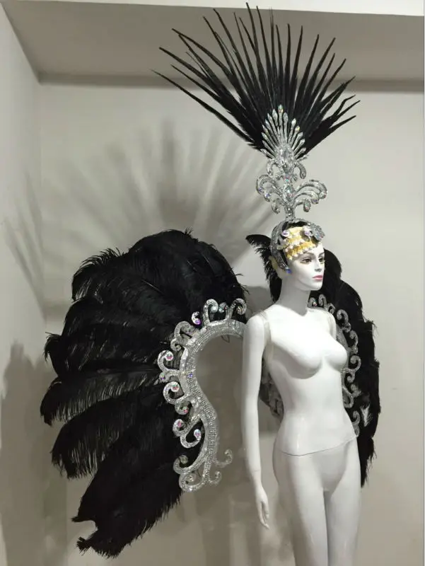 Маска карнавальная с перьями для бразильских карнавалов