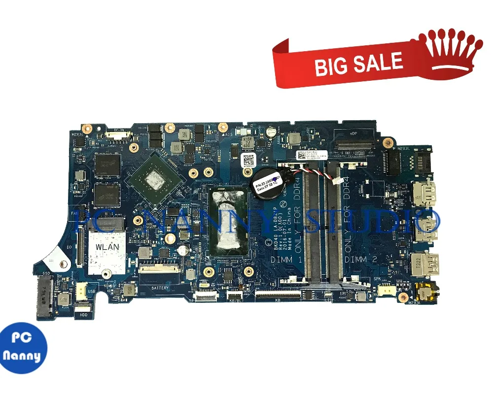 PCNANNY 09WC1G 9WC1G для Dell Inspiron 7460 материнская плата ноутбука BKD40 LA D821P DDR4