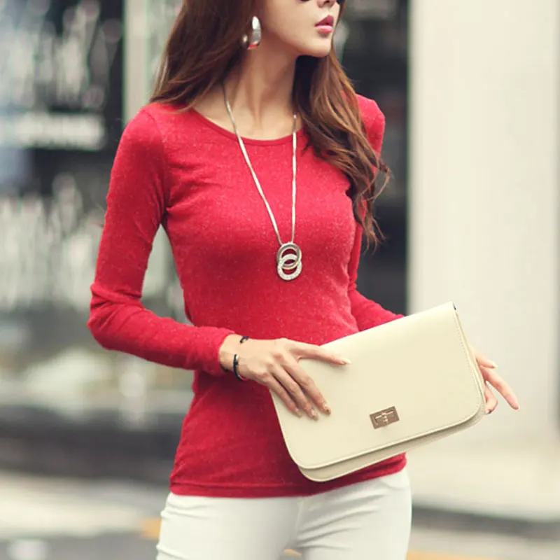 Женская футболка с длинным рукавом большие размеры Осень зима 2017 золотым и