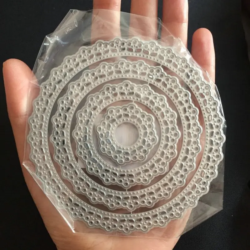 Doily круглая рамка металлические режущие штампы трафареты для скрапбукинга