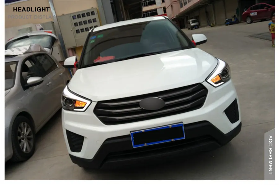 2 шт. светодиодный фары для hyundai ix25-теперь светодиодный автомобильный фонарь ангельские глазки ксенон HID комплект Противотуманные фары светодиодный дневные ходовые огни