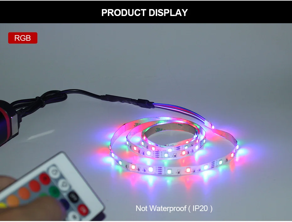 Waterproof RGB Led Strip Lights USB LED TV Backlight with Remote DC5V Color Changing Rope Light Flexible Bias Lighting for HDTV