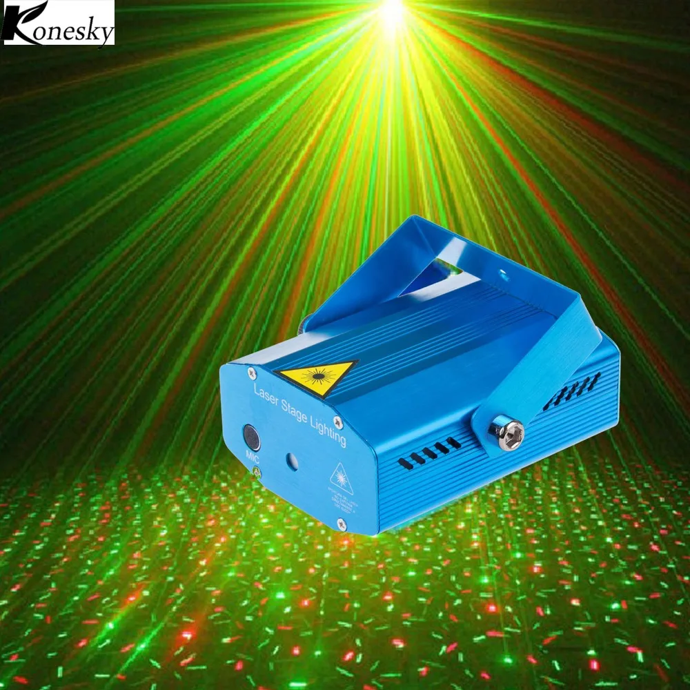 Konesky портативная многоцветная светодиодная лампа музыка Лазерное освещение для