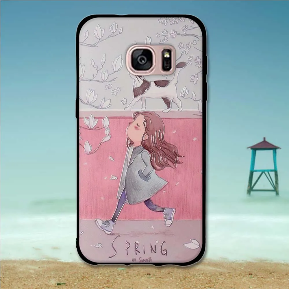 Чехлы для Samsung Galaxy S7 роскошный 3D рельефный рисунок мягкий силиконовый