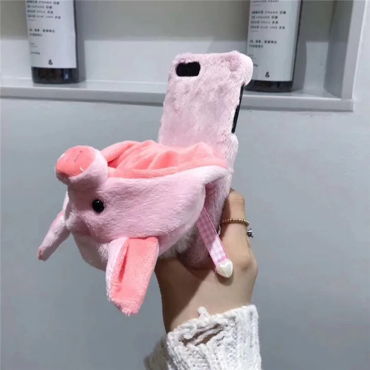 Корейский Стиль чехол для iPhone X XS MAX XR 3D Рождество Capinhas теплый мех Копилка шляпа для iPhone X 8 7 Plus 6s противоударный чехол