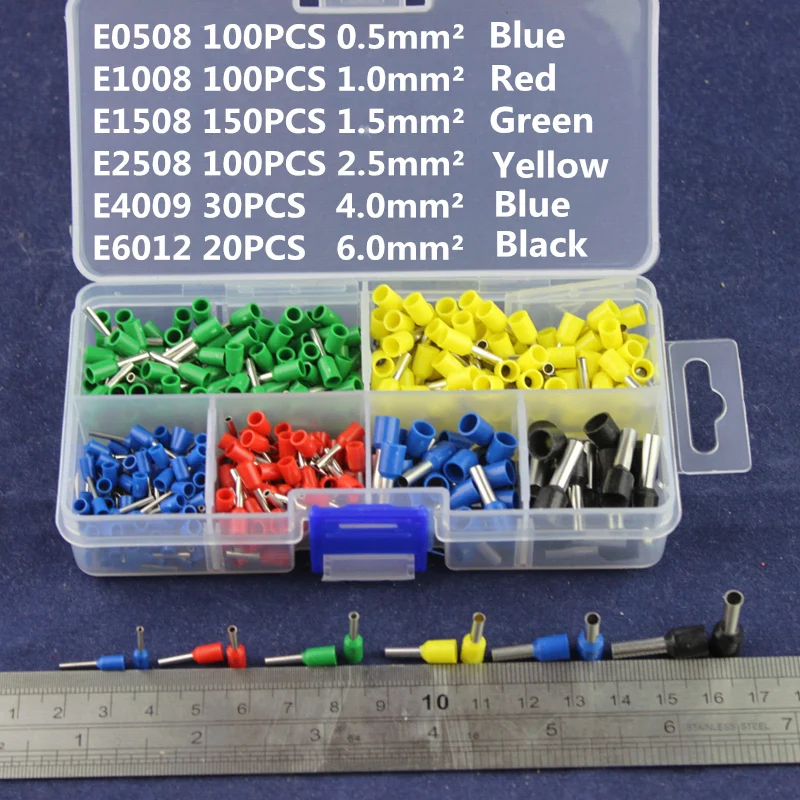 Обжимные комплекты клемм медные наконечники шнура разъемов Изолированные