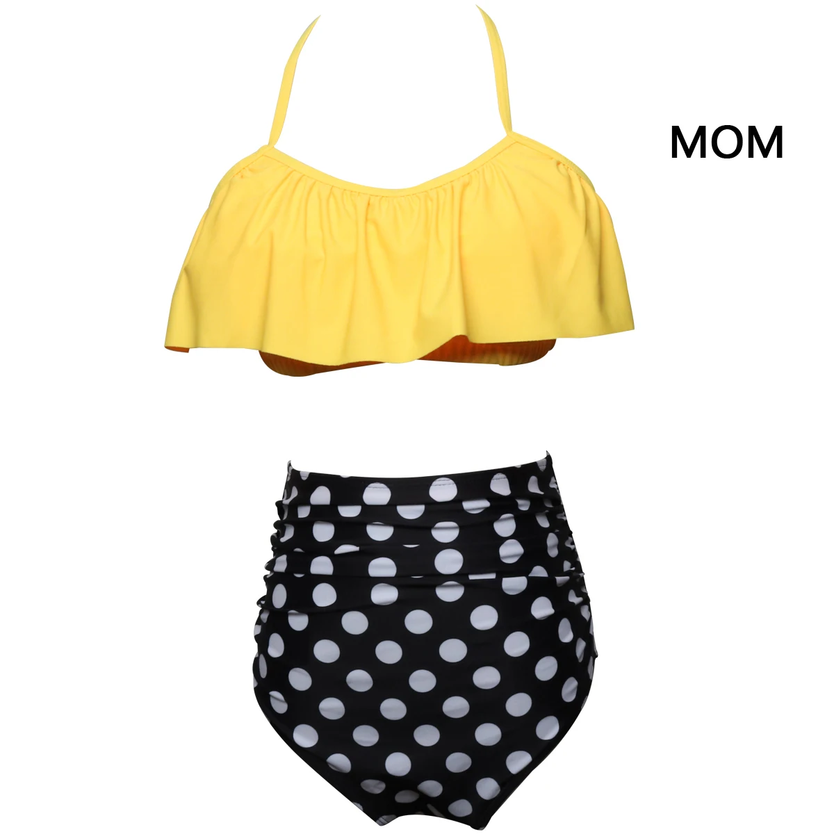 mother swimsuit Новинка, бикини, женский купальник с высокой талией, купальный костюм размера плюс, купальник с пуш-ап, комплект бикини, винтажная пляжная одежда для всей семьи - Цвет: mother swimsuit