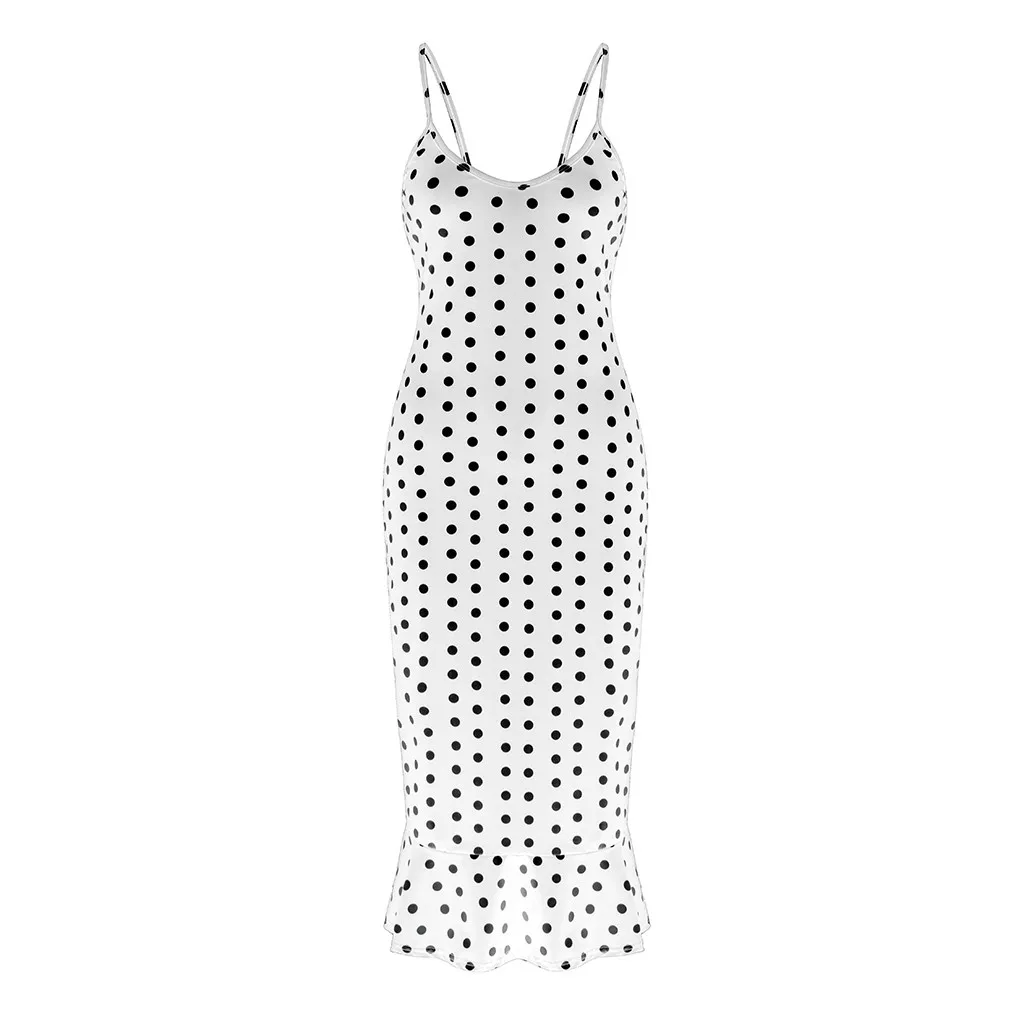 2019 New Fashion Lady Large Size Ladies Sexy Wave Print Dress Slim Sling Comfortable Simple Summer Dresses Casual|Женские платья| |