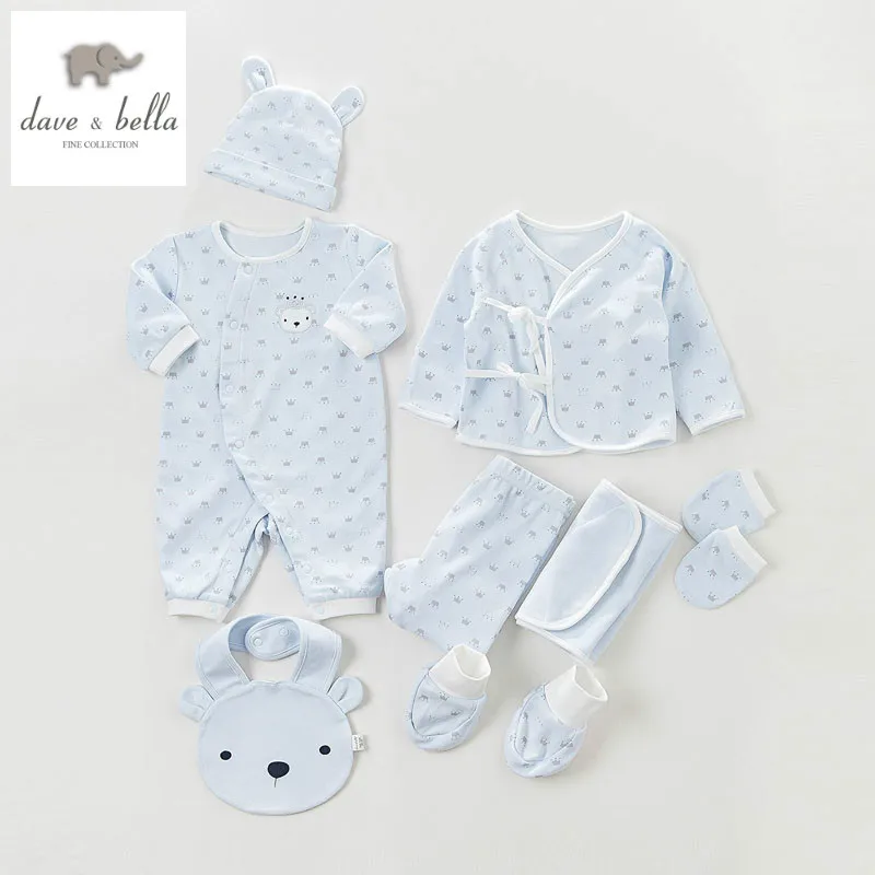 DB4196 dave bella весенне-осенние комбинезоны для новорожденных детские детская одежда