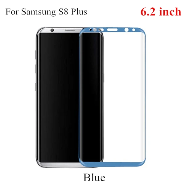 S8 Plus Blue 3D изогнутое закаленное стекло для samsung Galaxy S8 S8 Plus 9H полное покрытие стекло Защитная пленка для экрана для samsung S8 S8+ Plus - Цвет: S8 Plus Blue