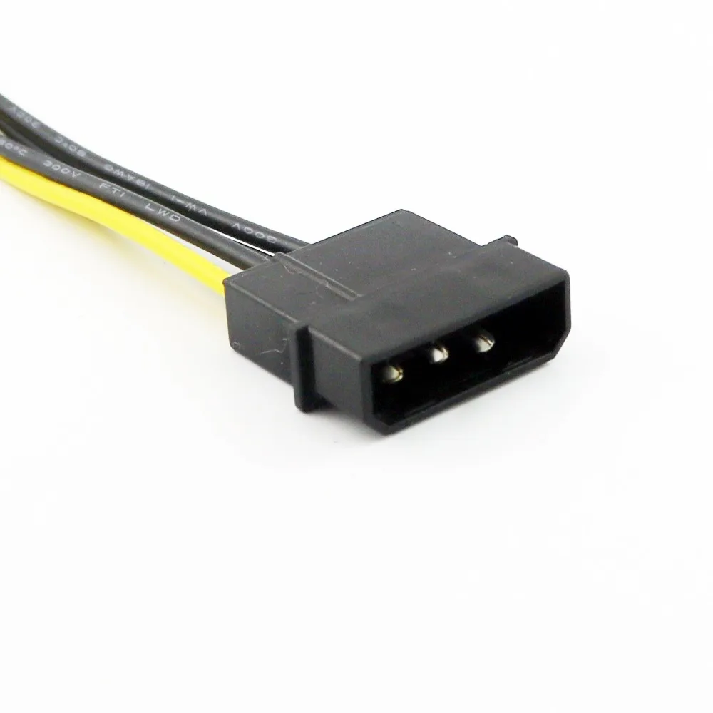 1x 4 контактный разъем Molex для 6 Pin PCI Express Female PCIE видео адаптер питания