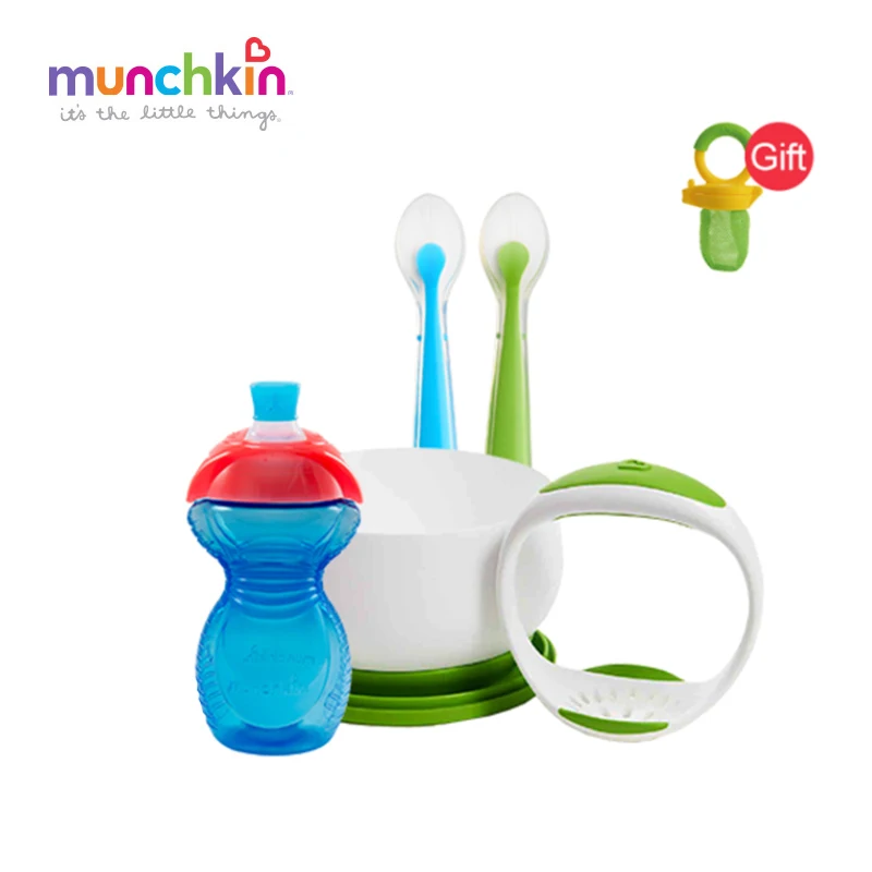 Munchkin 9 унц. защита от укусов Сиппи Кубка ребенка 1pk и пресс для картофеля фрукты