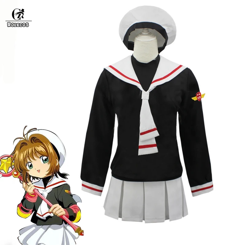 ROLECOS Sakura Kinomoto карнавальный костюм Cardcaptor школьная форма для девочек детская
