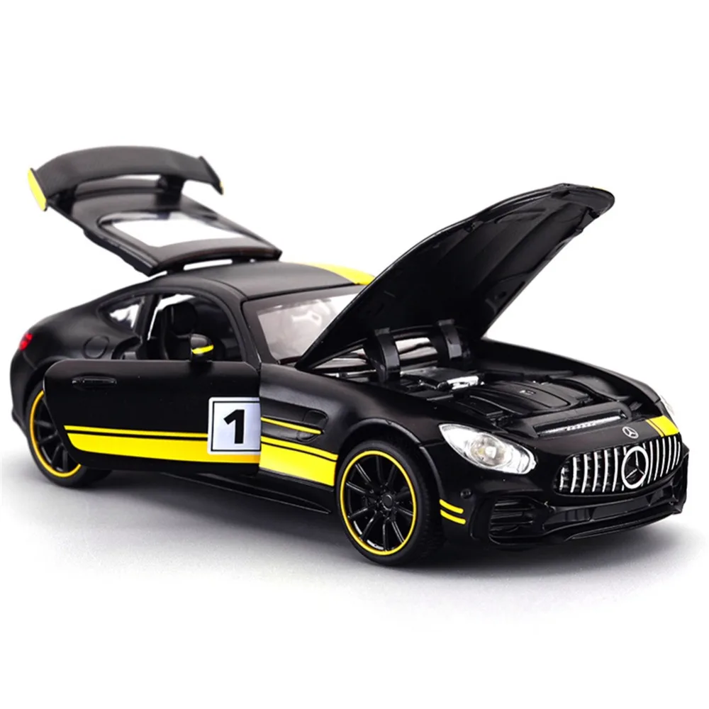 1:32 Mercedes-Benz AMG GT3 литая под давлением модель звук и светильник игрушка-автомобиль