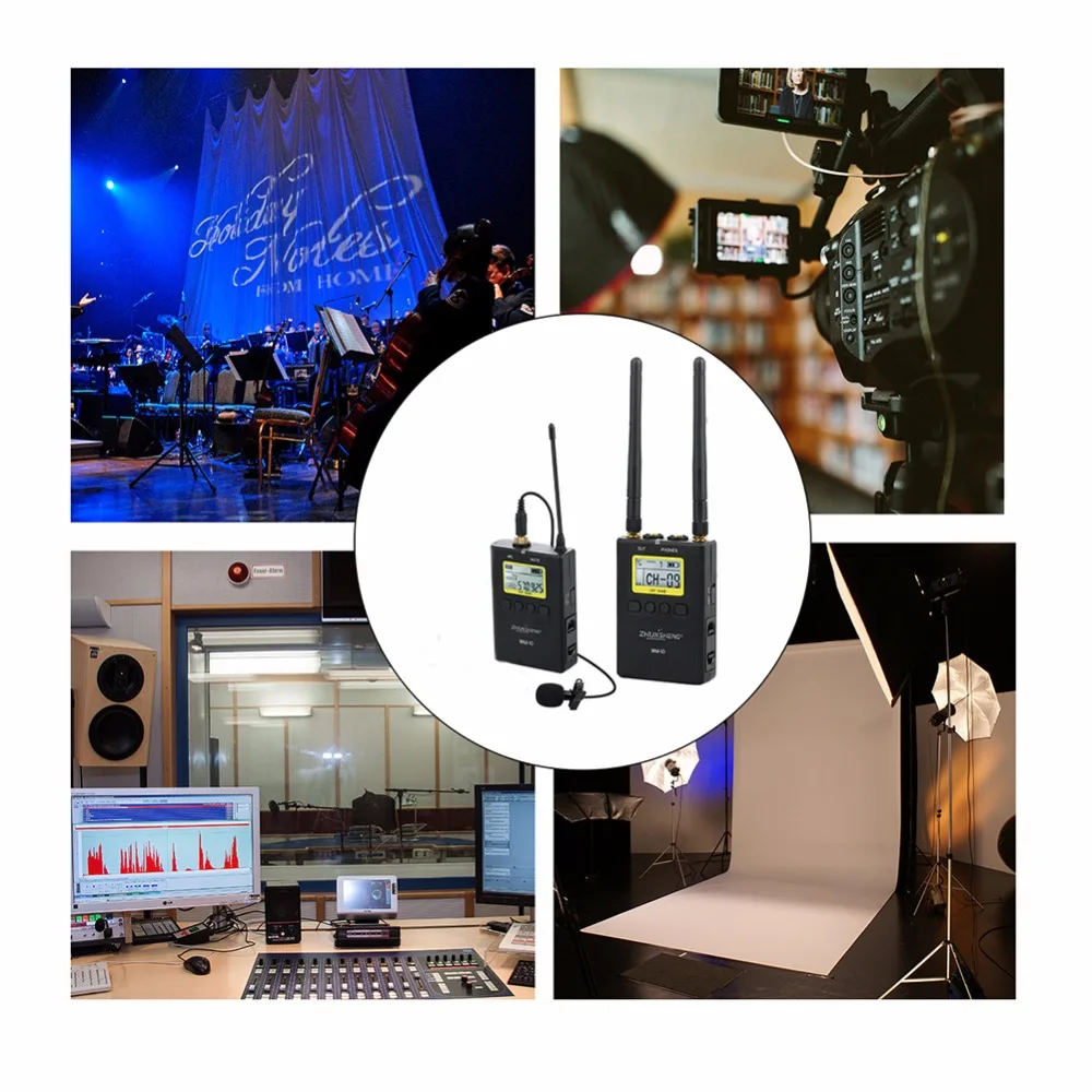ZhuoSheng WM-9 DSLR uhf беспроводная видеокамера камера микрофон система | Электроника