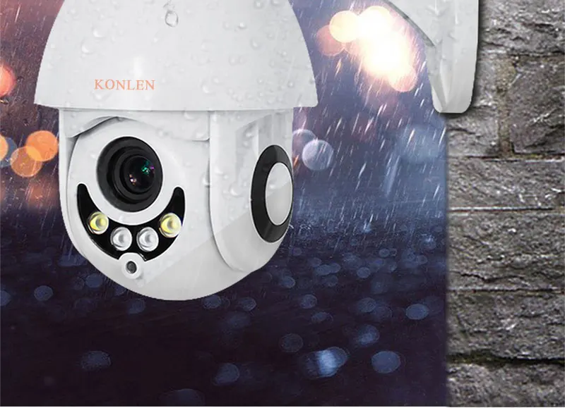 Konlen 5X Оптический зум купольная PTZ Ip Камера на открытом воздухе 1080P 2MP Full HD экшн-камера с Wi-Fi для Iphone и Ipad, камеры видеонаблюдения CCTV; Аудио Водонепроницаемый