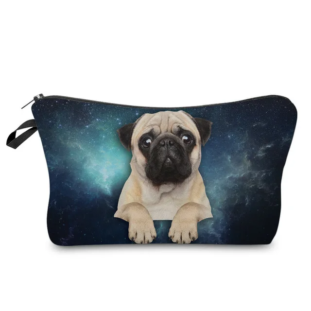 4 3D печать сумка для макияжа чехол pug Life розовые милые косметичка для путешествий сумка-Органайзер для туалетных принадлежностей сумка-несессер Maleta De Maquiagem - Цвет: 4