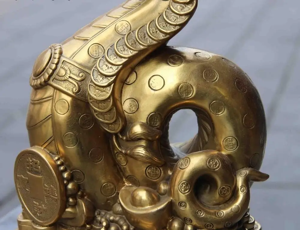 13 народная медная монета фэн шуй для денег статуя злой зодиака змейки богатства |