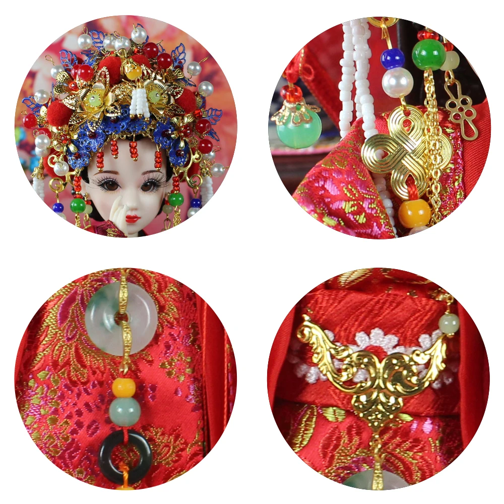 Шарм Fortune Days East кукла в древнем костюме 1/6 как BJD Song Dynasty Bride с макияжем свадебный