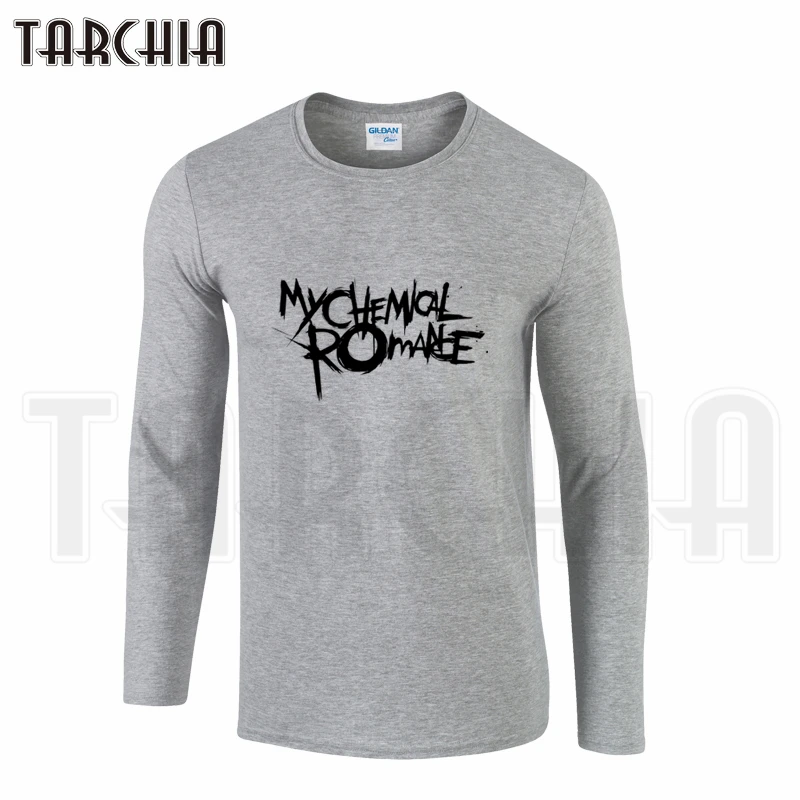 TARCHIA Brand Eur Size Free Shipping Long Sleeve Tee Punk Band My Chemical Romance Print Men's T-Shirt 100% Cotton Plus Homme | Мужская