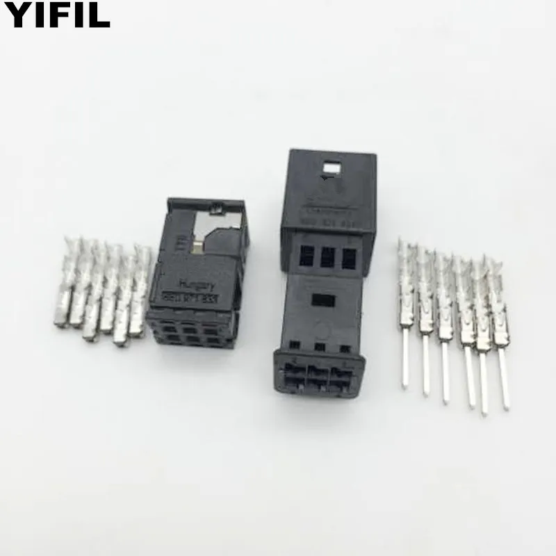 2/4/10 компл./лот Tyco AMP TE 6 контактный/полосный Штекерный разъем автомобиля для VW Audi