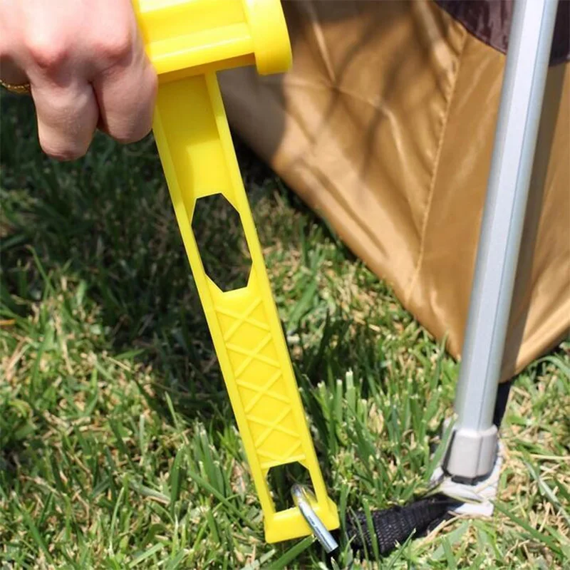 Открытый пластиковый молоток с Extactor Кемпинг гвозди портативный ультра легкий