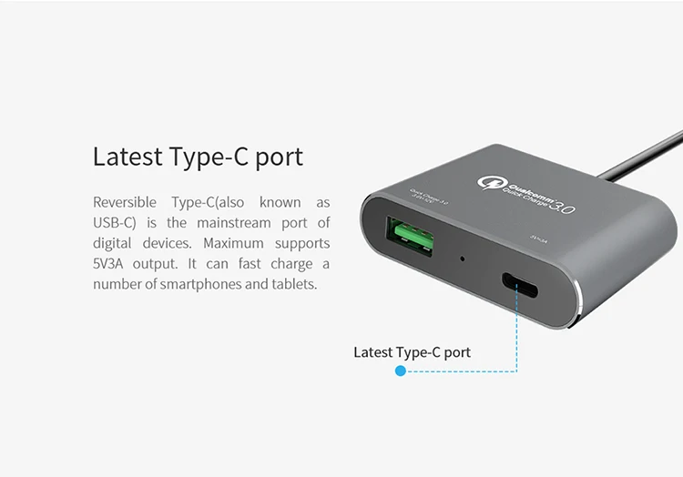 Nillkin 2 м расширение быстрая зарядка qc3.0 qc2.0 + порт 3 USB 1 Типа С Высокой Скорости