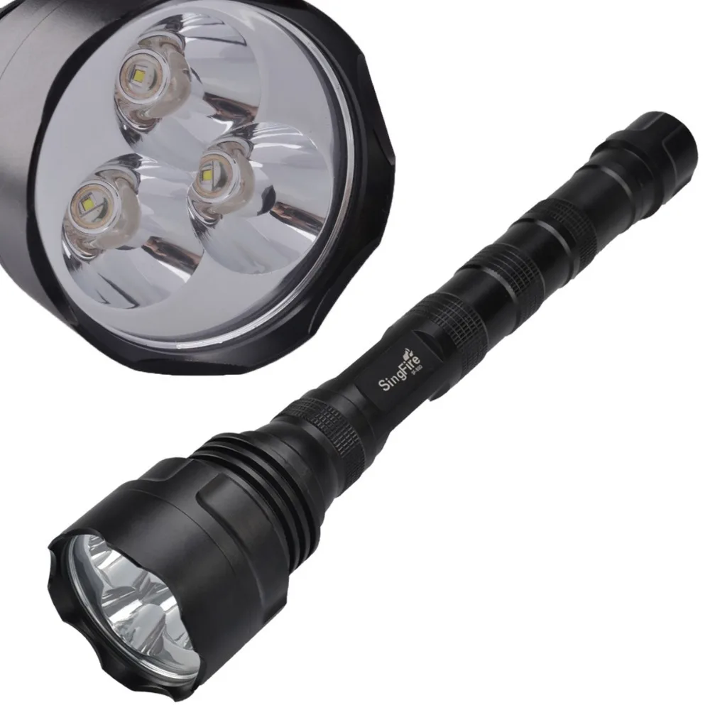SingFire SF 500 5 Mode 750lm Белый светодиодный фонарик с 3 х CREE XR E Q5 на 18650 батареях