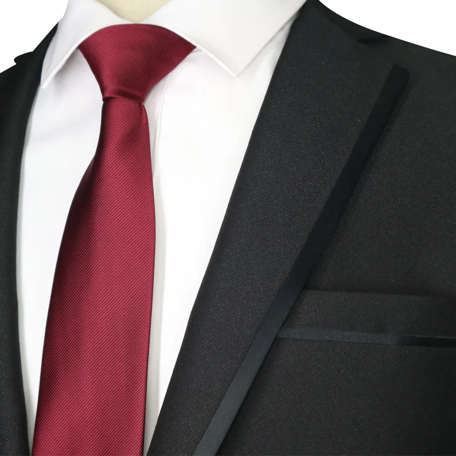 Мужской водонепроницаемый галстук 7 см Красный жаккардовый с цветочным рисунком