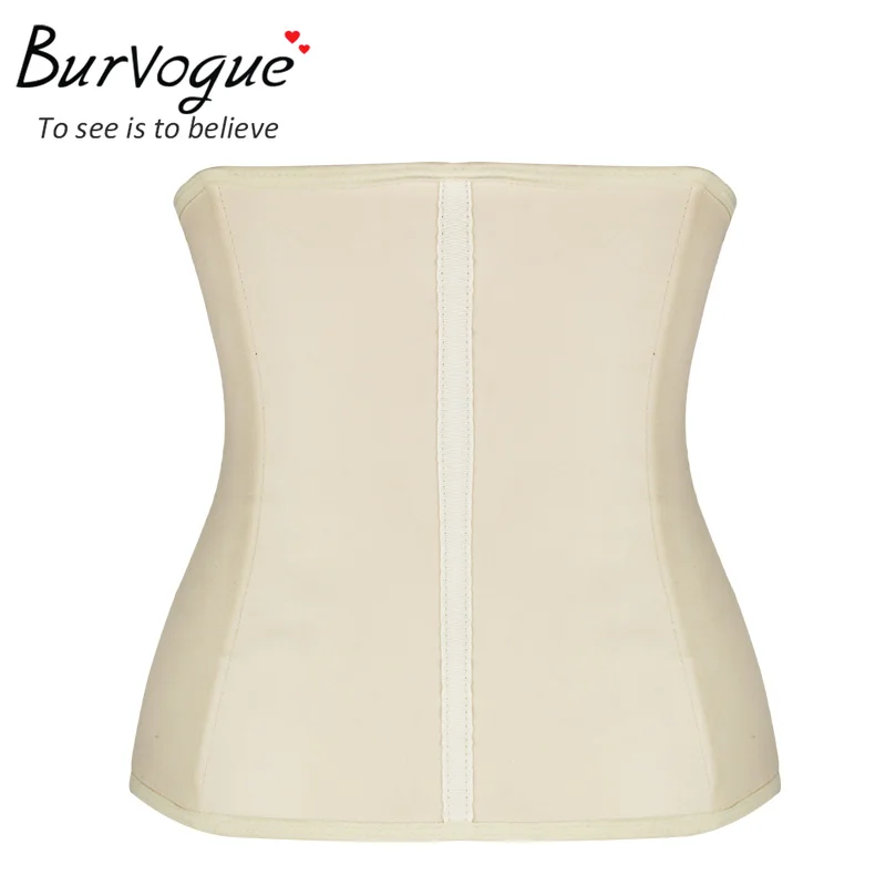 Женский латексный корсет Burvogue черный утягивающий на молнии с 3 корсетами под