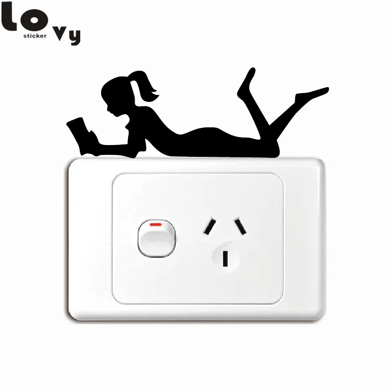 Креативный светильник для чтения девочек переключатель наклейка мультяшный