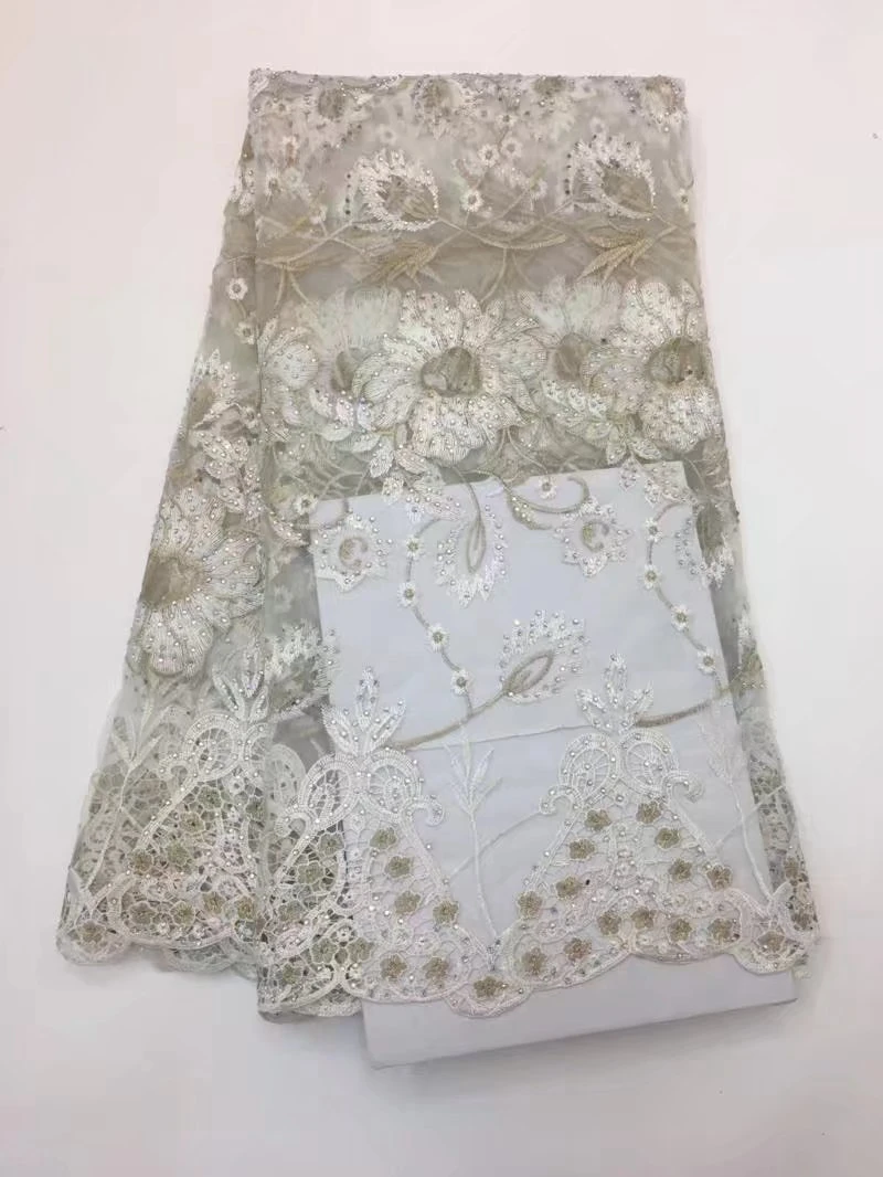 Последние французские кружева 2017 Синий свадебный камни высокое качество