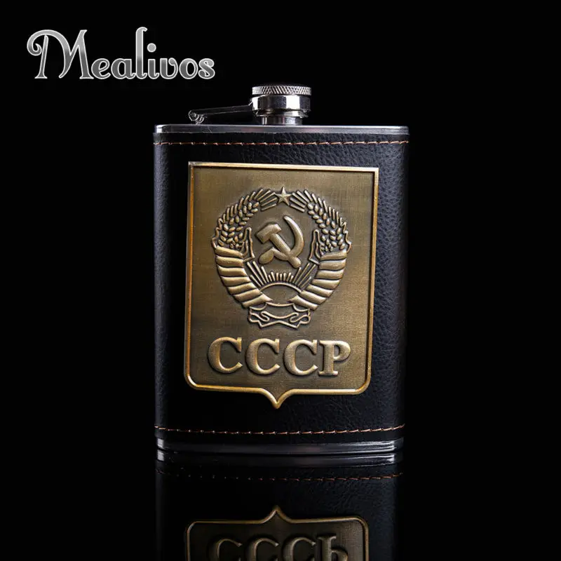 Mealivos, модная фляжка из нержавеющей стали, 8 унций, CCCP, 304