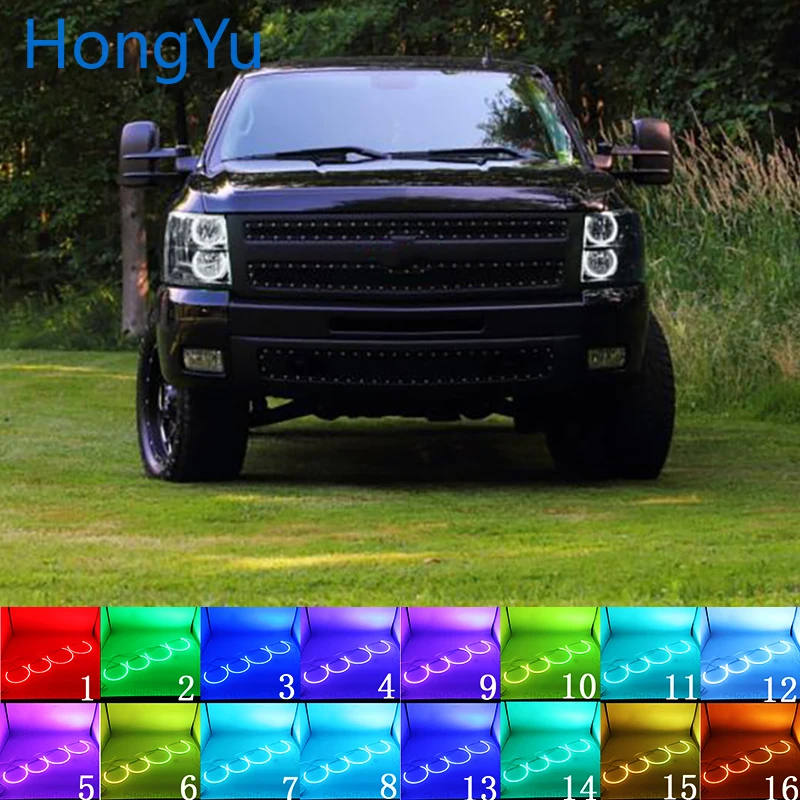 Фара многоцветная RGB LED Angel Eyes Halo Ring Eye DRL RF пульт дистанционного управления для