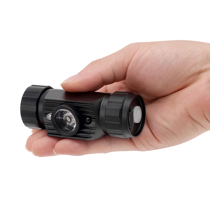 Мини XM L2 налобный фонарь светодиодная заряжаемая лампа ИК датчик фара фонарик