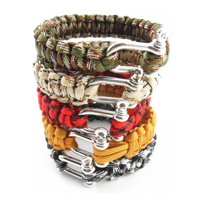 Новинка 2016 Открытый браслет для выживания Мужская самоспасательная скоба