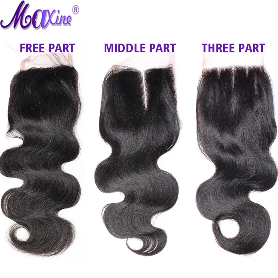 Объемные волнистые пучки с закрытием Maxine Remy человеческие волосы бразильские