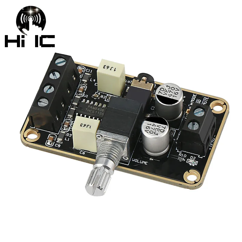 PAM8406 Класс D Цифровой усилитель доска с потенциометром громкости 5Wx2 стерео HIFI 2