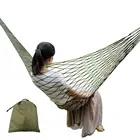 Портативный сетчатый нейлоновый гамак для кемпинга, пляжа, для отдыха на открытом воздухе, подвесная кровать, раздвижная мебель