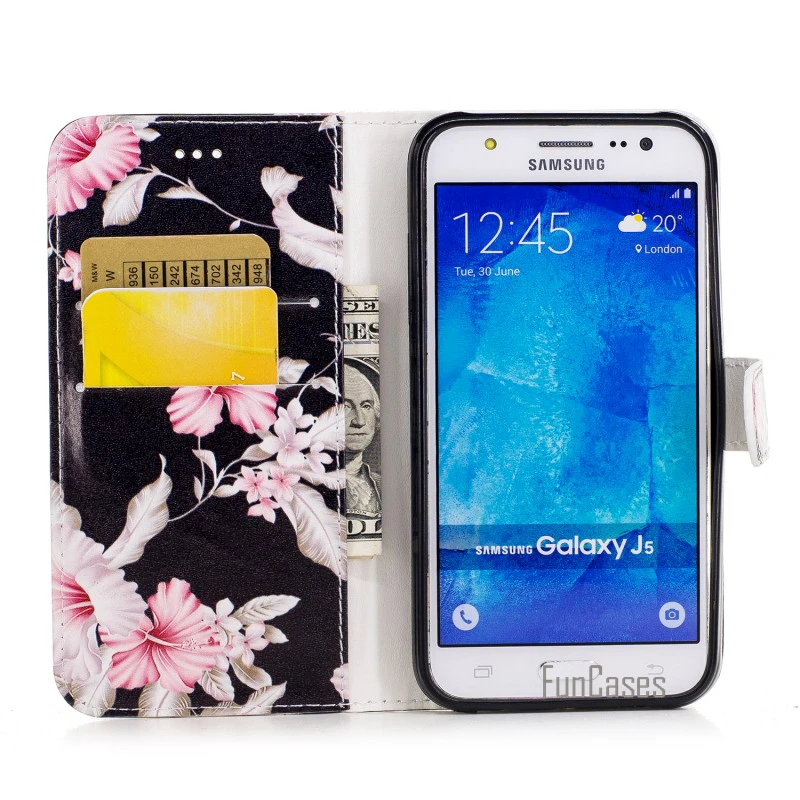 Capinhas Para Etui для samsung Galaxy A5 A510F A510M чехол Кожаный чехол-кошелек чехол с мраморным цветком бабочкой