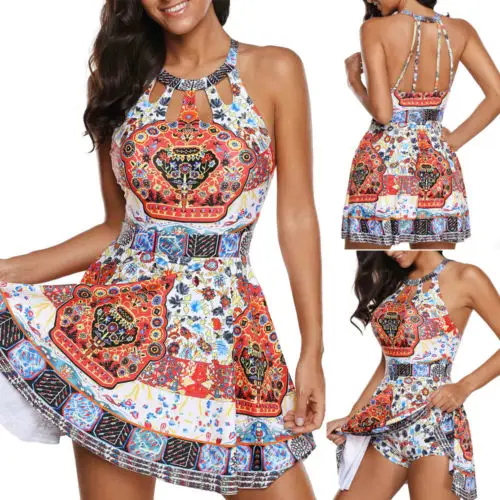 Женский слитный купальник большого размера купальник-монокини с цветочным