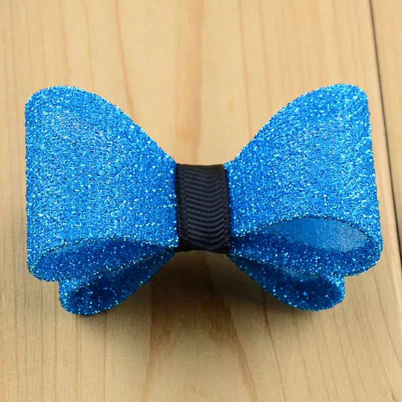 Двухслойный Блестящий однотонный 3d-бант без зажима экспресс-доставки головной